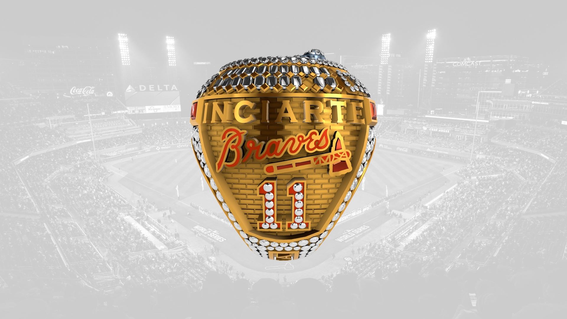 2021 Braves World Series Ring - Ender Inciarte